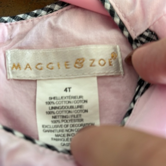 Pink cotton dress with crinoline - Picture 3 of 4